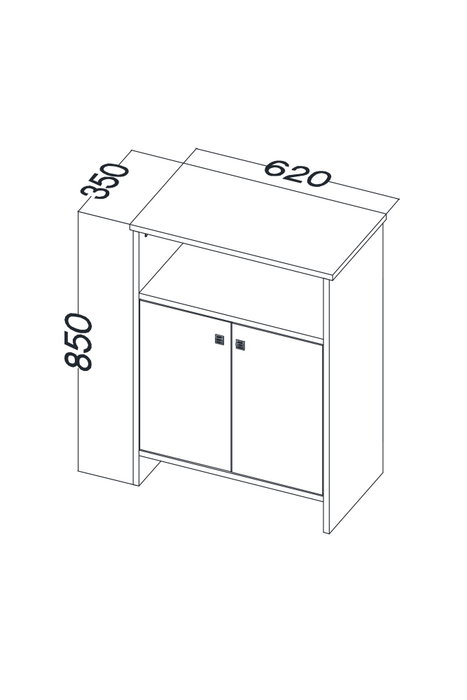 Hanah Home Armario Multiusos Berry - Sonomo, Blanco